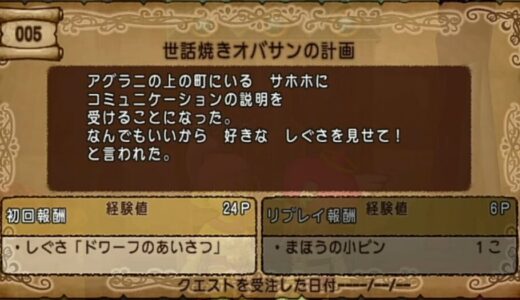 サイドクエストNo.005/世話焼きオバサンの計画